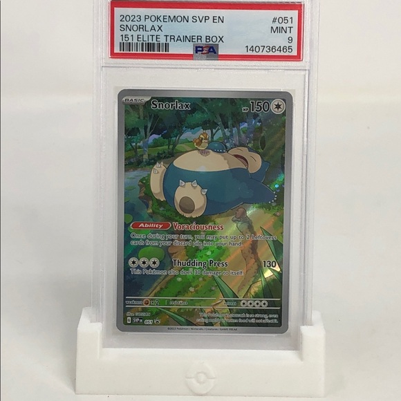 Pokemon Other - 2023 Pokémon SVP Snorlax 151 Elite Trainer Box #051 PSA 9